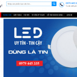 Thiết kế website đèn Led Đất Việt