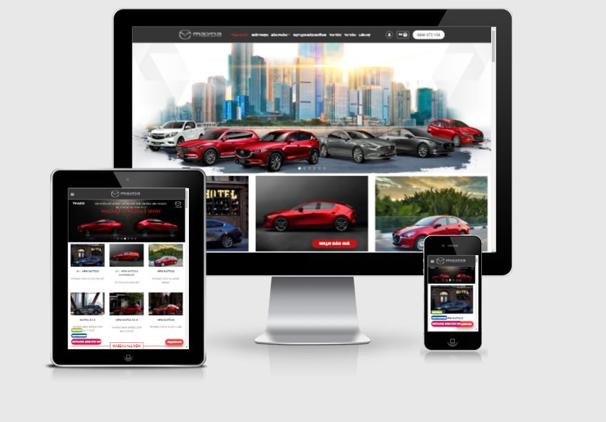 Thiết kế website kinh doanh ô tô Mazda Vĩnh Phúc 2
