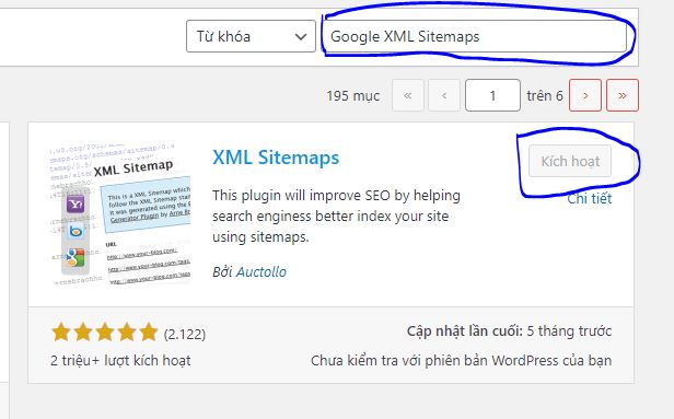 Cài đặt Plugin Google XML Sitemaps