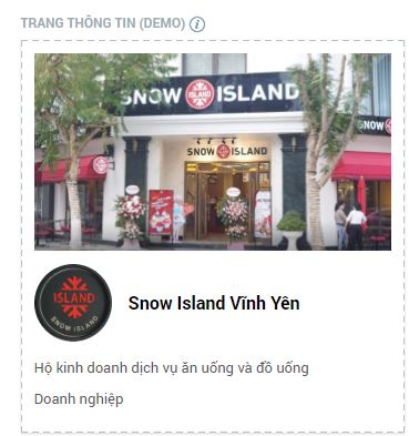 OA Zalo Snow Island Coffee Vĩnh Yên