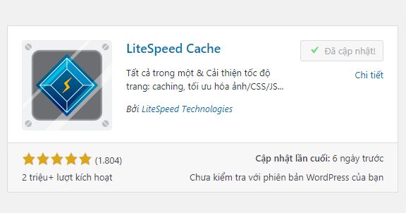 Tăng tốc web với plugin LiteSpeed Cache