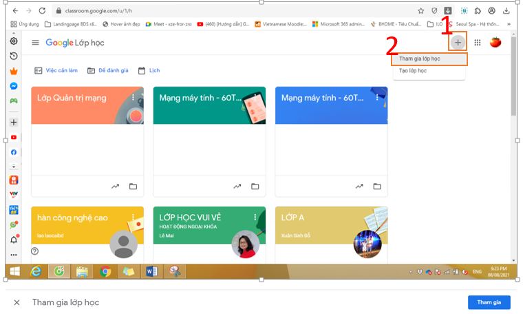 Học sinh tham gia Google Classroom