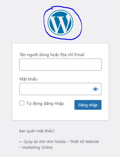 Thay đổi logo mặc định trong wordpress