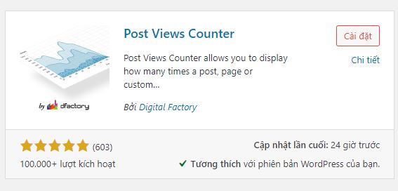 Plugin Post Views Counter Đếm Và Hiển Thị Số Lượt Xem Bài Viết