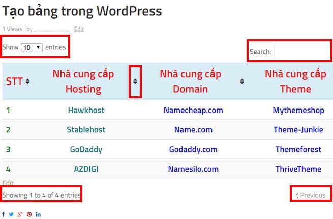 Plugin hỗ trợ tạo bảng trong WordPress cực đơn giản