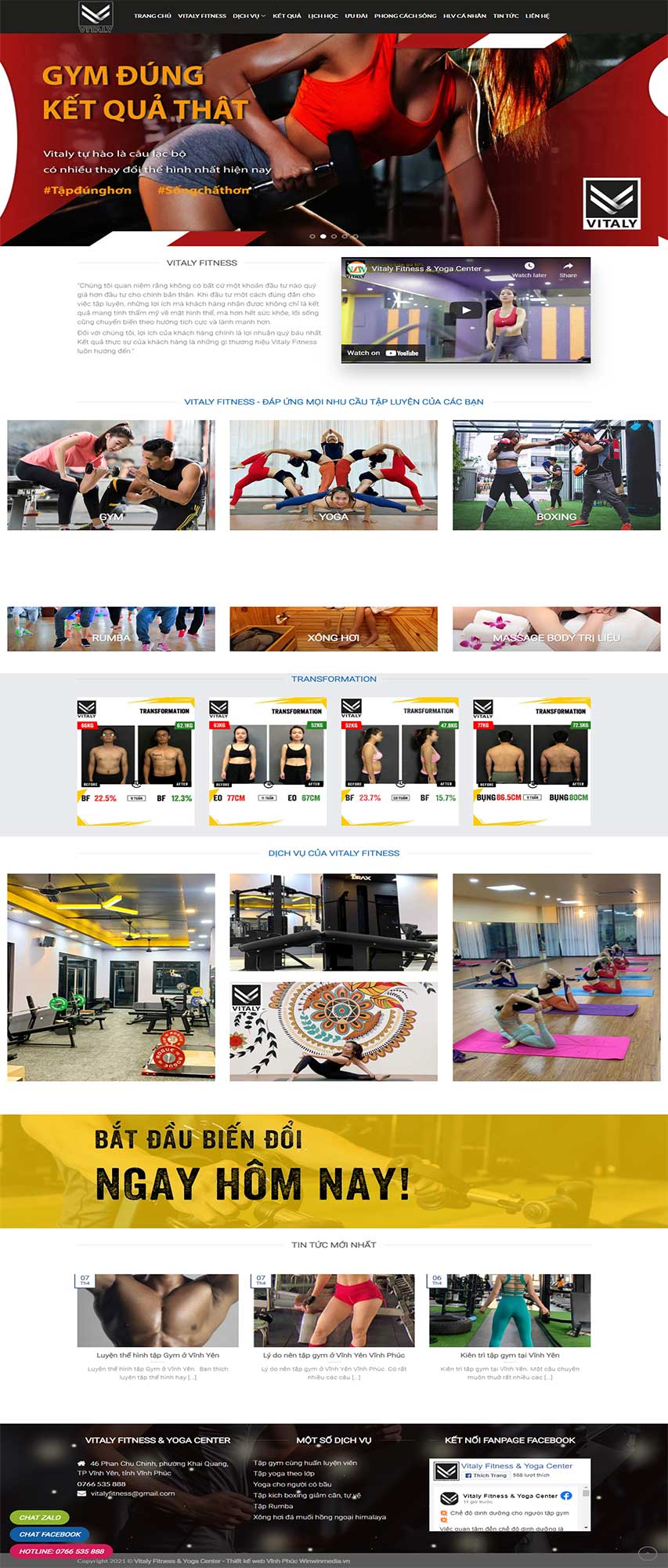 Share Full code website trung tâm tập GYM, Yoga