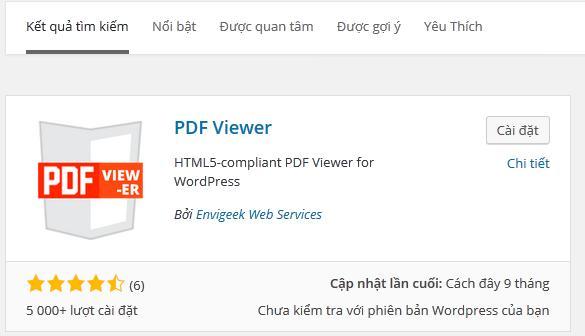 Cấu hình cài đặt plugin PDF Viewer