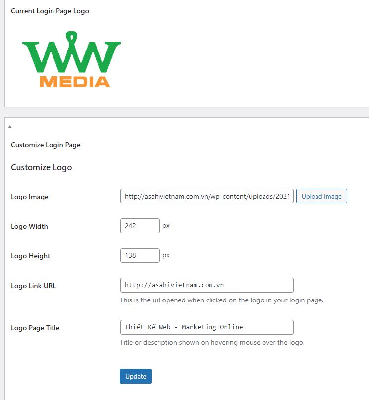 Đổi logo trang quản trị (wp-admin) cho Web WordPress