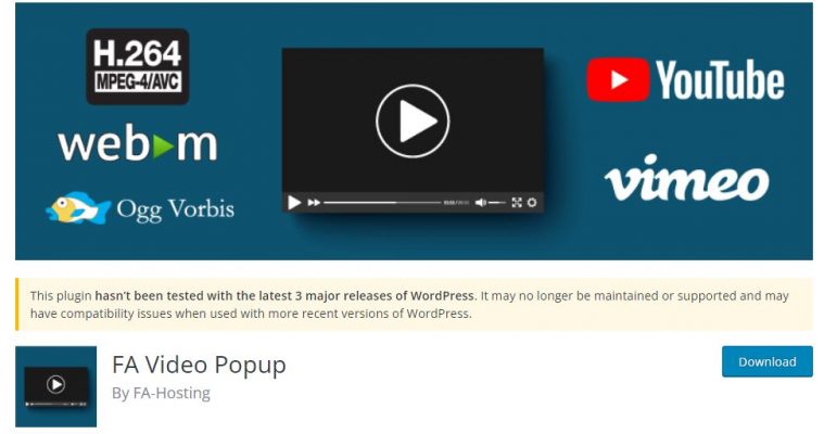 FA Video Popup - Plugin tự động Responsive và popup video cực dễ dàng