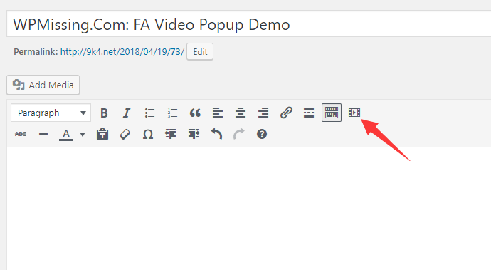 FA Video Popup Insert Video