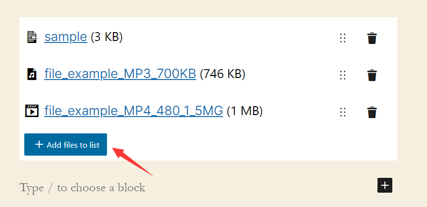 Download List Block Files