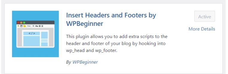 Plugin Headers and Footers by WPBeginner