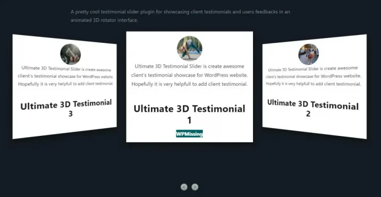 3D Testimonial Slider cực đẹp cho WordPress