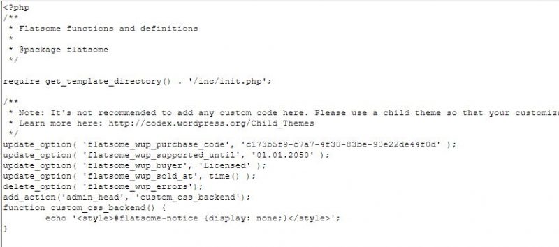 copy toàn bộ code dưới dây vào file functions.php