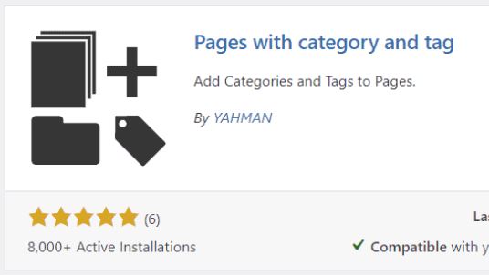 Pages with category and tag
