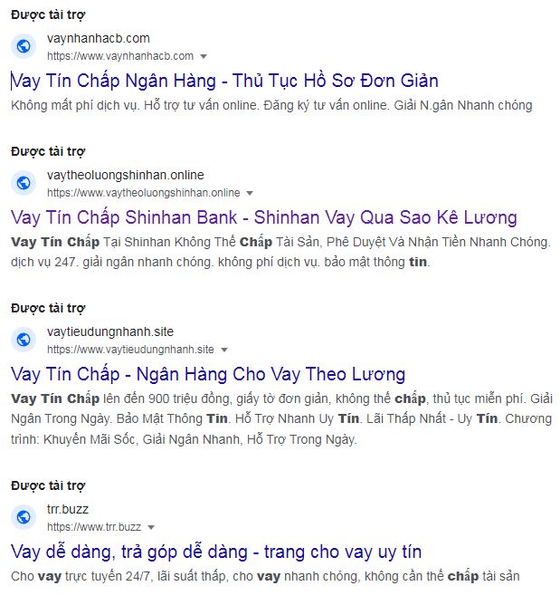 Dịch vụ quảng cáo Google Ads lĩnh vực Vay Tín Chấp