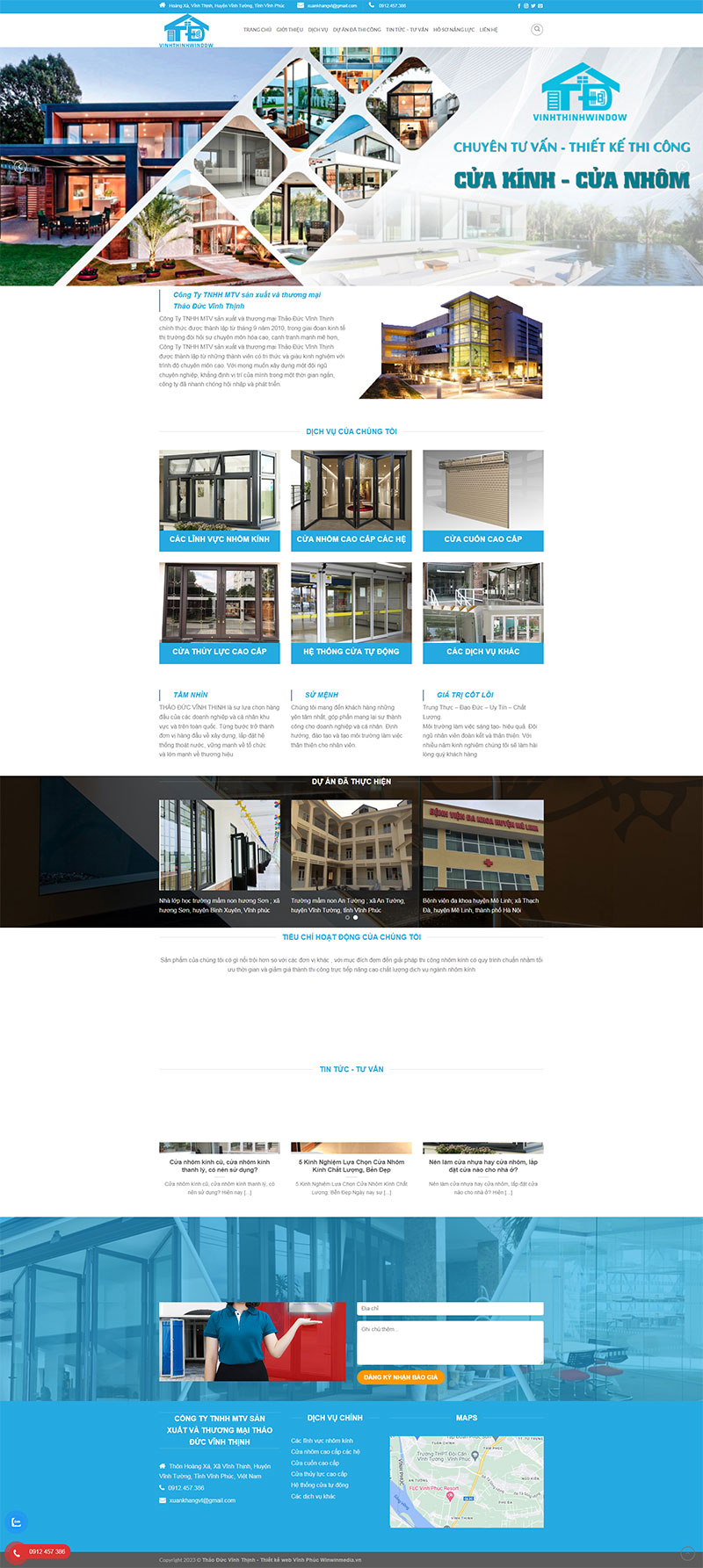 Share Full code Free website thiết kế thi công cửa kính, cửa nhôm, cơ khí